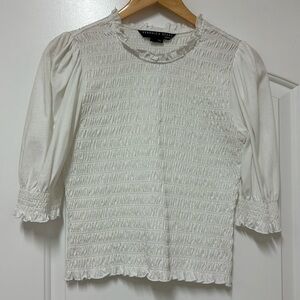 Veronica Beard Smocked bodice shirt from Veronica Beard